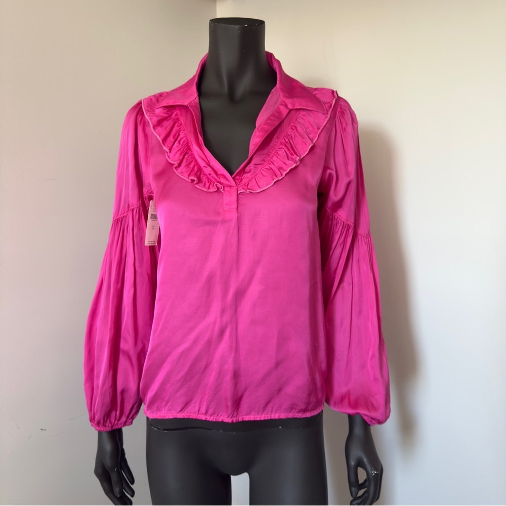 224. NWT Anthropologie Amadi Ruffled Blouse for Women S